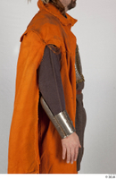  Photos Medieval Knight in cloth armor 2 Knight Medieval clothing gambeson orange cloak upper body 0009.jpg